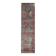1970s Turkish Oushak Handmade Wool Cotton Red Runner Rug 103x382