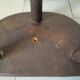 Antique tripod milking stool in solid wood – rustic & patina