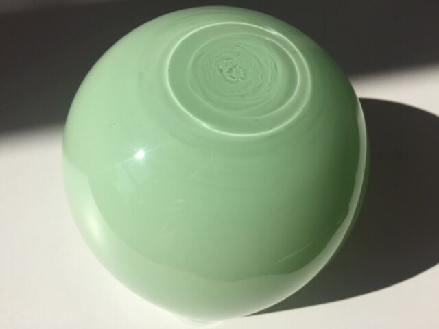 Danish green crystal vase Royal Copenhagen