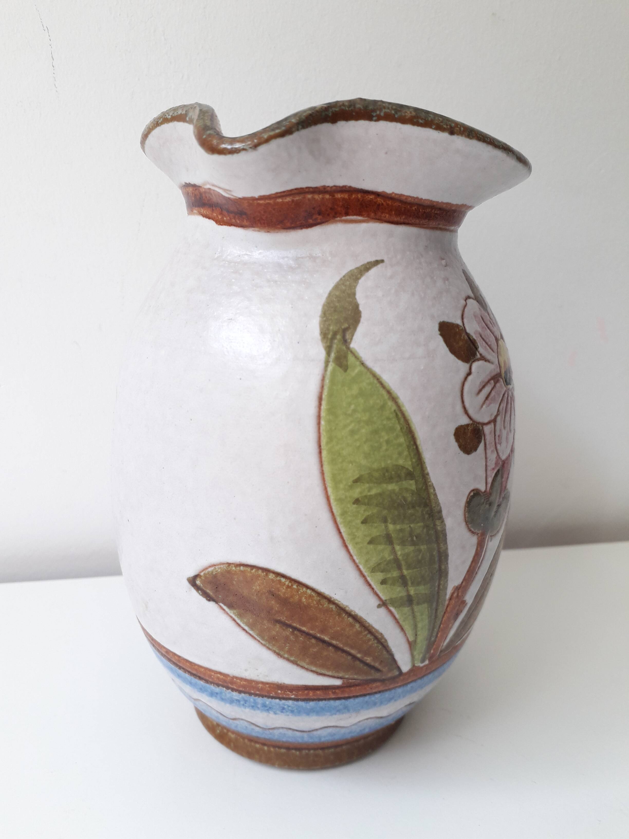 Flowery ceramic pitcher No. 4111 (A12)