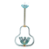 Blu acquamarine Murano glass chandelier by Barovier e Toso, 1940s