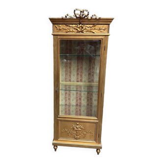 Louis XVI style gilded display case.