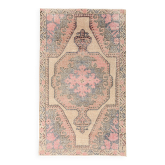 Tapis vintage oriental classique de couleur douce 4 x 7, 128 x 211 cm SK 5935