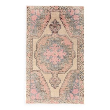 Tapis vintage oriental classique de couleur douce 4 x 7, 128 x 211 cm SK 5935