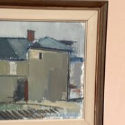 Original Swedish Oil on Canvas – “Sage House” by Gustav‑Adolf Johansson – Signed – Vintage & Framed