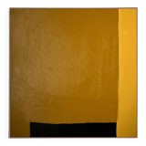 Abstract yellow-ochre canvas 80x80cm
