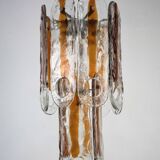Italian Vintage Murano glass chandelier by Mazzega, model Occhio. Italy '70