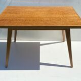 Wooden coffee table compass legs 50s