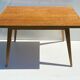 Wooden coffee table compass legs 50s