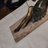 Women's lamp bronze and marble