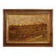 Paysage bucolique peinture italienne du 20e siècle