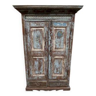 Rajasthani wardrobe in Burmese teak with original patina.