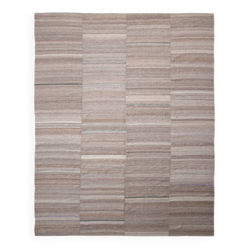 10x13 Turkish Brown & Bronze Handmade Kilim Rug, 303x386Cm