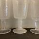 6 blown and bubbled wine stemmed glasses, Riom glassware, Puy-de-Dôme