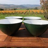 4 abat-jours émaillés industriels