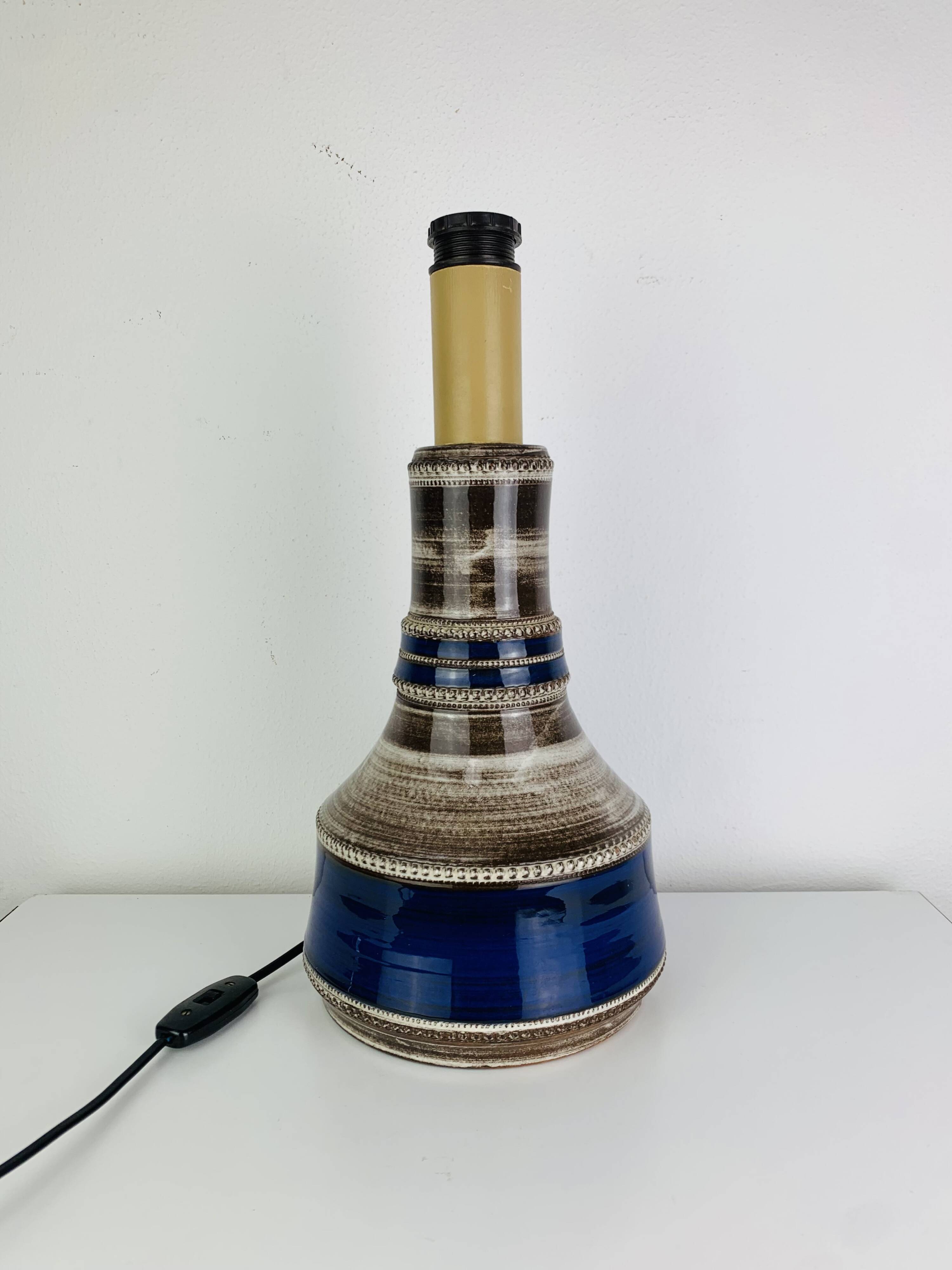 Lampe céramique Kohler Biel années 60, Suisse