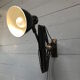 XL black scissor lamp from PeHaWe Leuchten Dresden, German 1940s