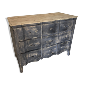Commode patinée grise