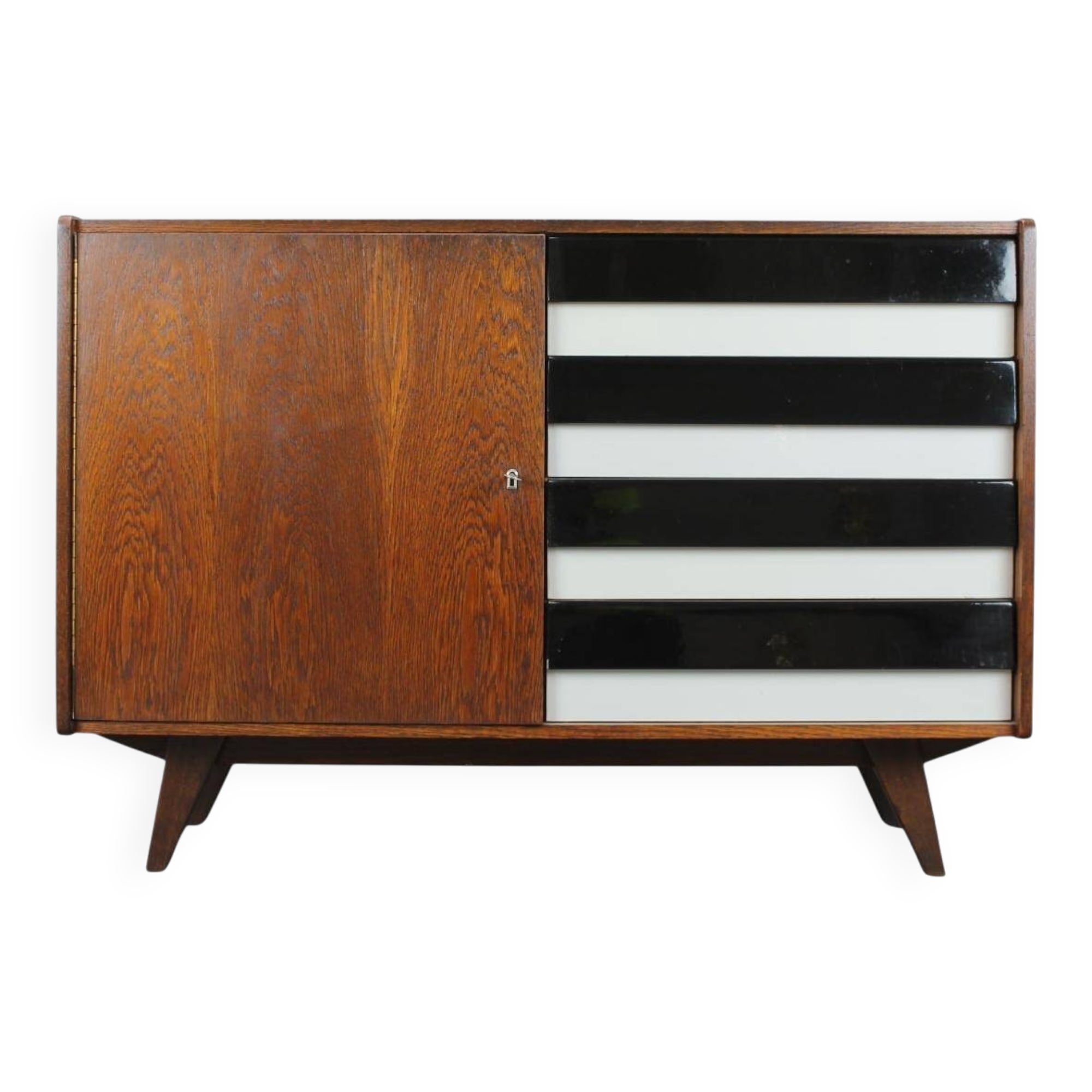 Oak chest of drawers from the 1960s by Jiri Jiroutek, Czechoslovakia