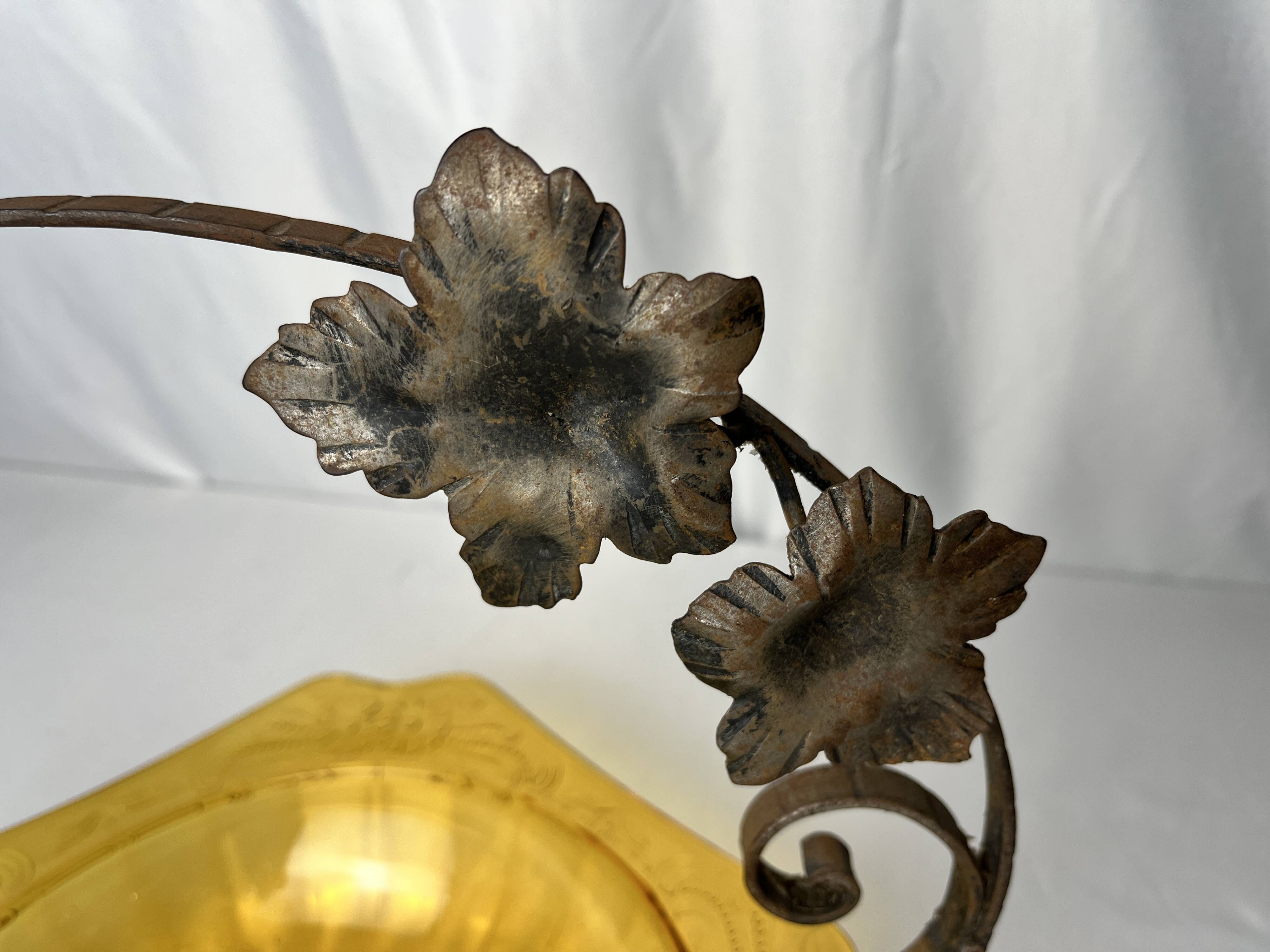 Art Deco, Val Saint Lambert amber glass bowl circa 1930