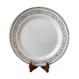 Round dish alphabet Digoin Sarreguemines registered model "Casino" 50s