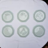 Hand-painted porcelain plates