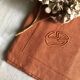 Antique pillowcase in linen and cotton terracotta