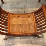 Set console and teak stool, Directoire style.