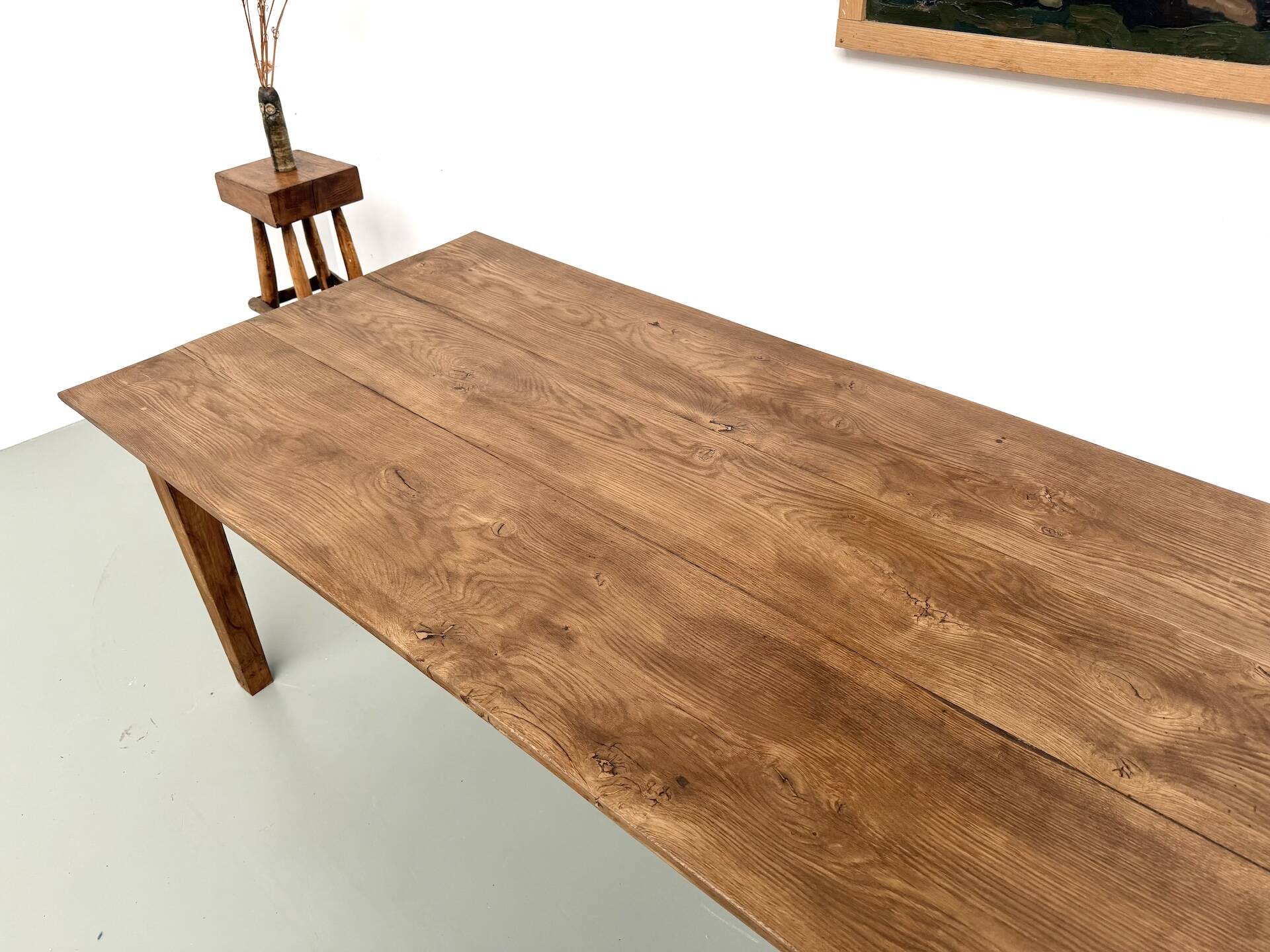 Very large farmhouse table in solid oak.