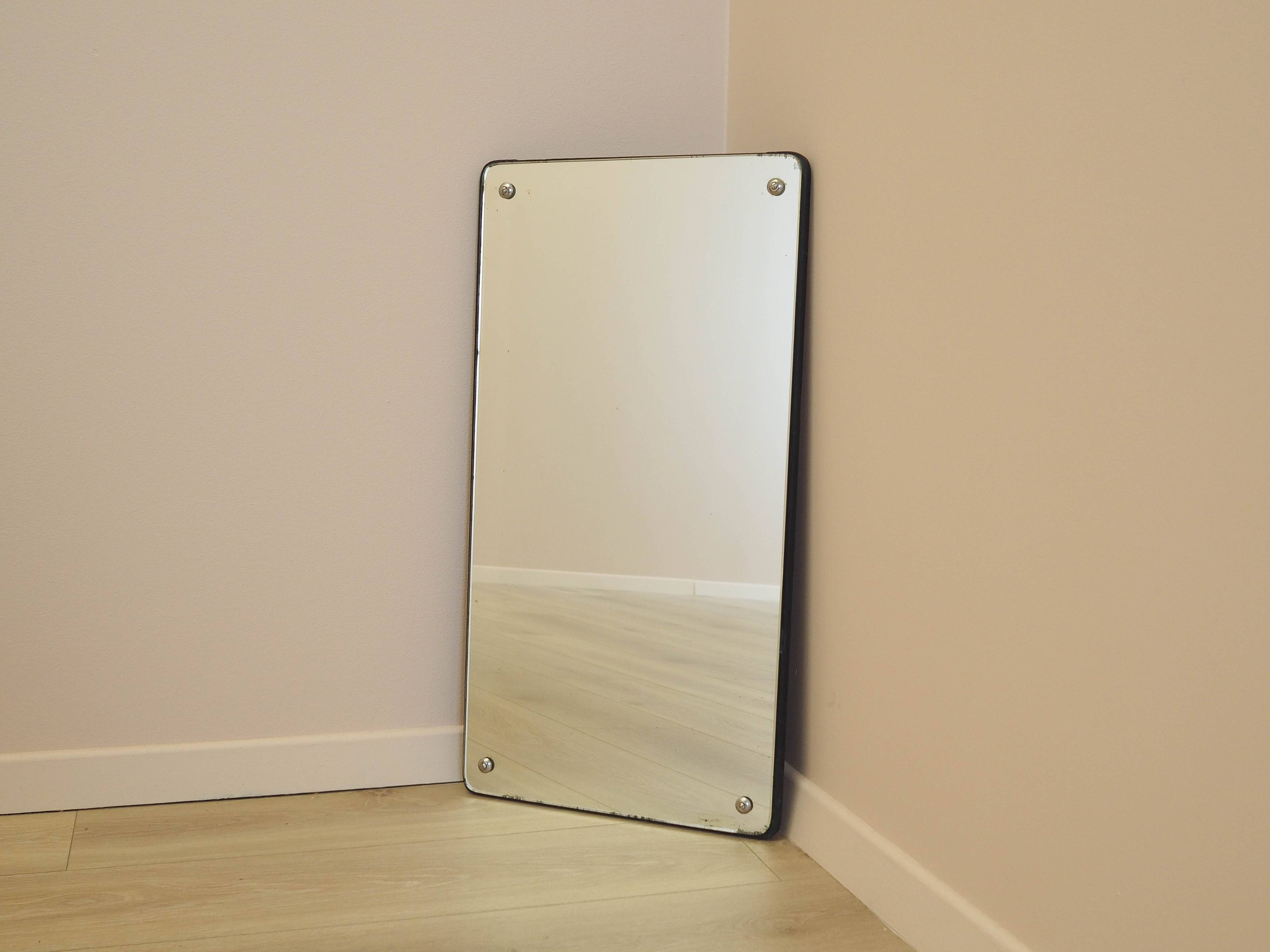 Mirror in a wooden frame, Danish design, 1970s, made in Denmark