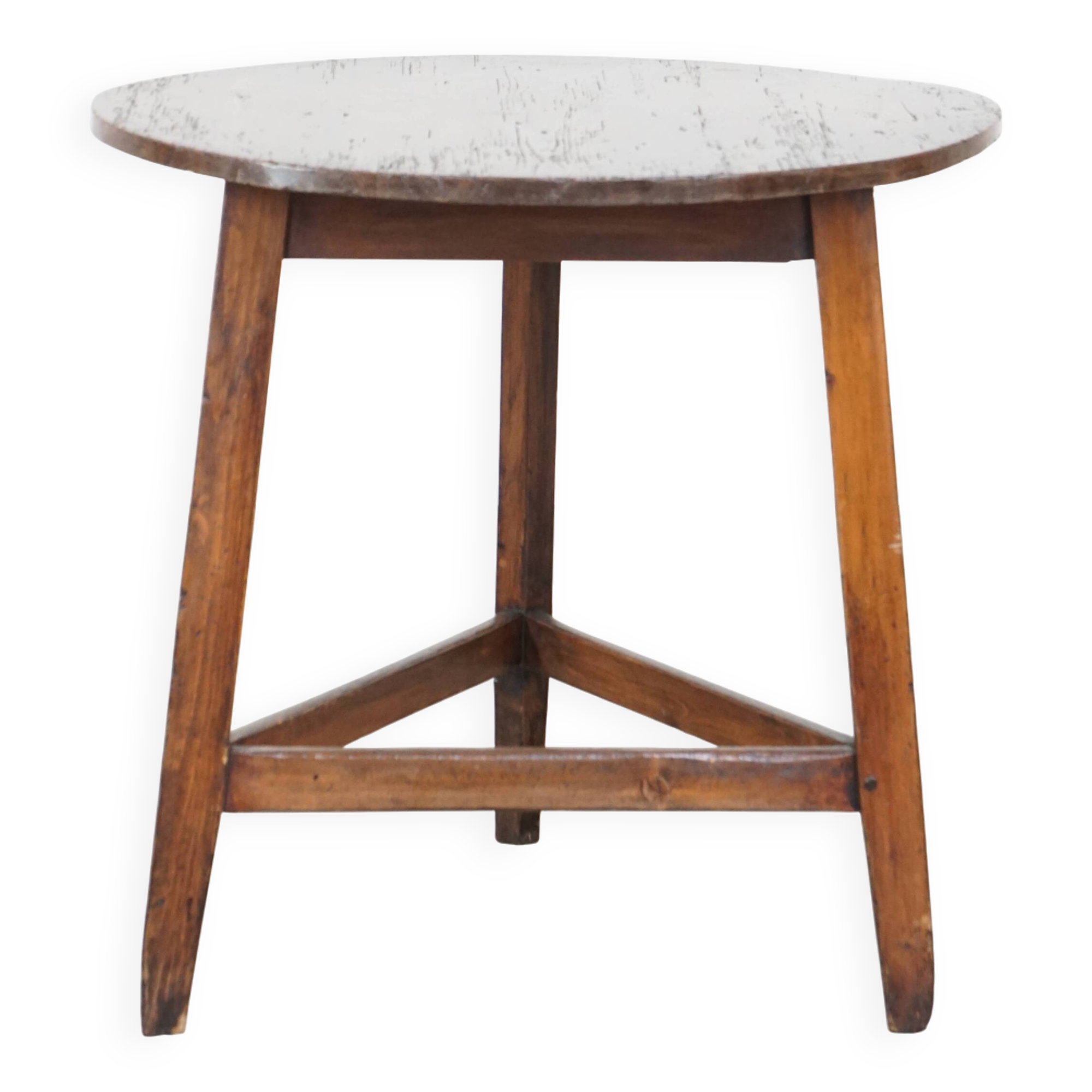Antique English pinewood cricket table/side table from the late 18th century