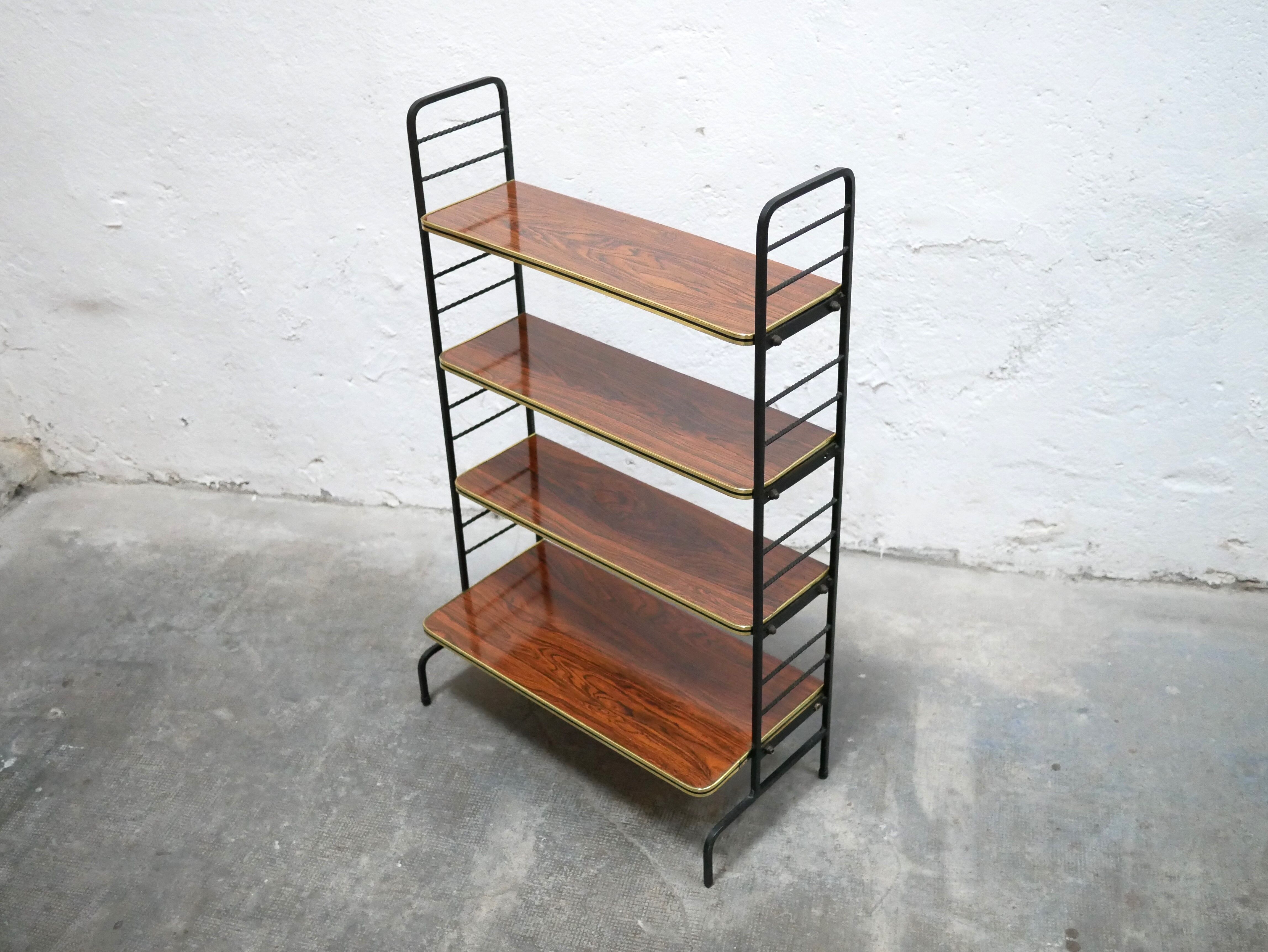 Vintage metal and formica shelf accent furniture