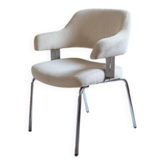 Fauteuil bureau chrome 70's