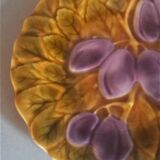 Plate slip plums Sarreguemines early twentieth century