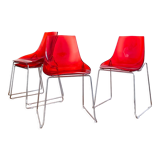 Lot 4 chairs Dal Segno red
