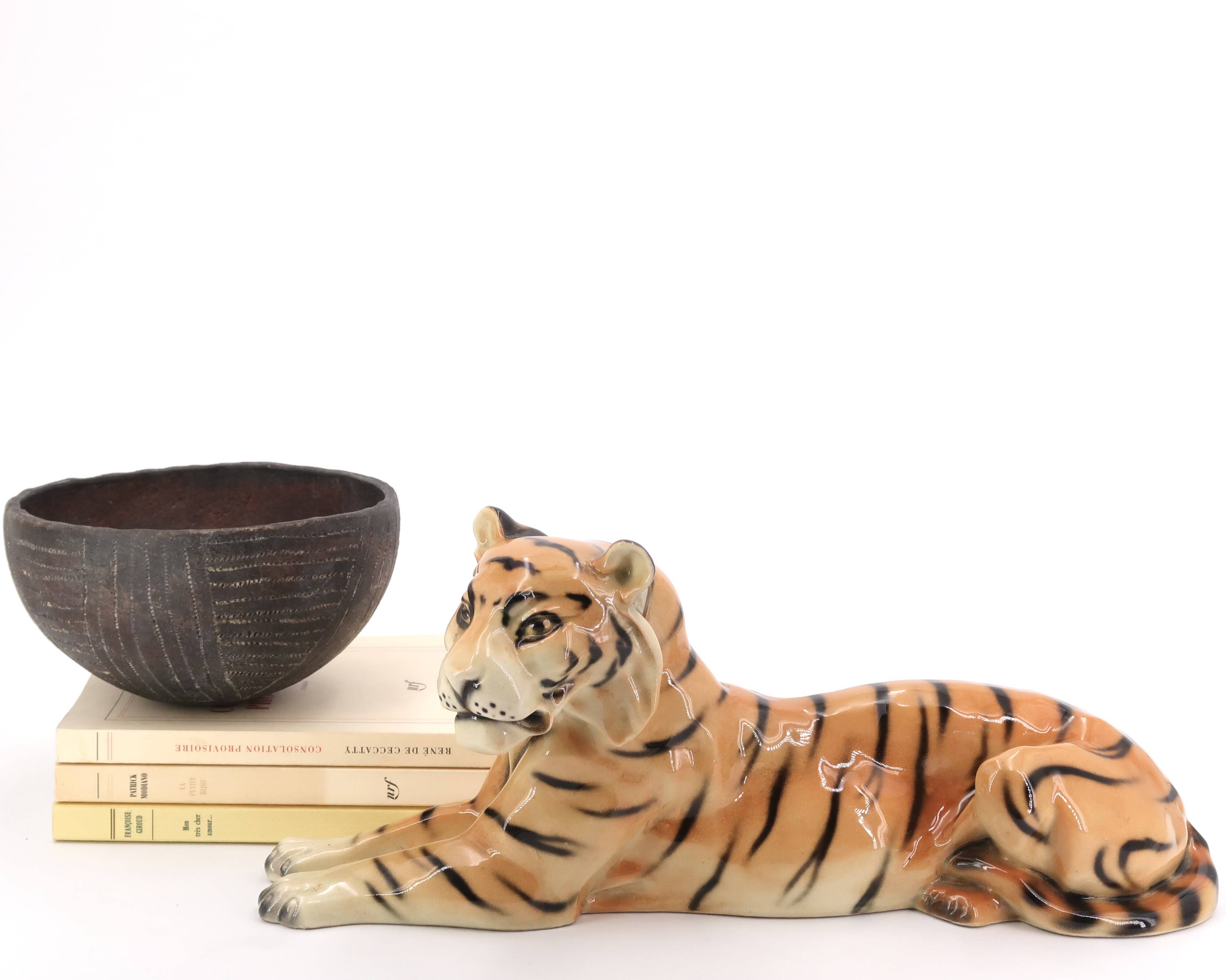 Ceramic tiger, Germany, 80s