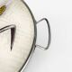 Round service tray in glass and metal vegetal decoration 1950