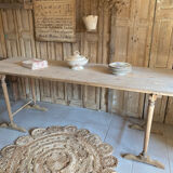 Farmhouse table on trestles