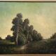 Barbizon School, 19th century: large oil painting on canvas, circa 1850