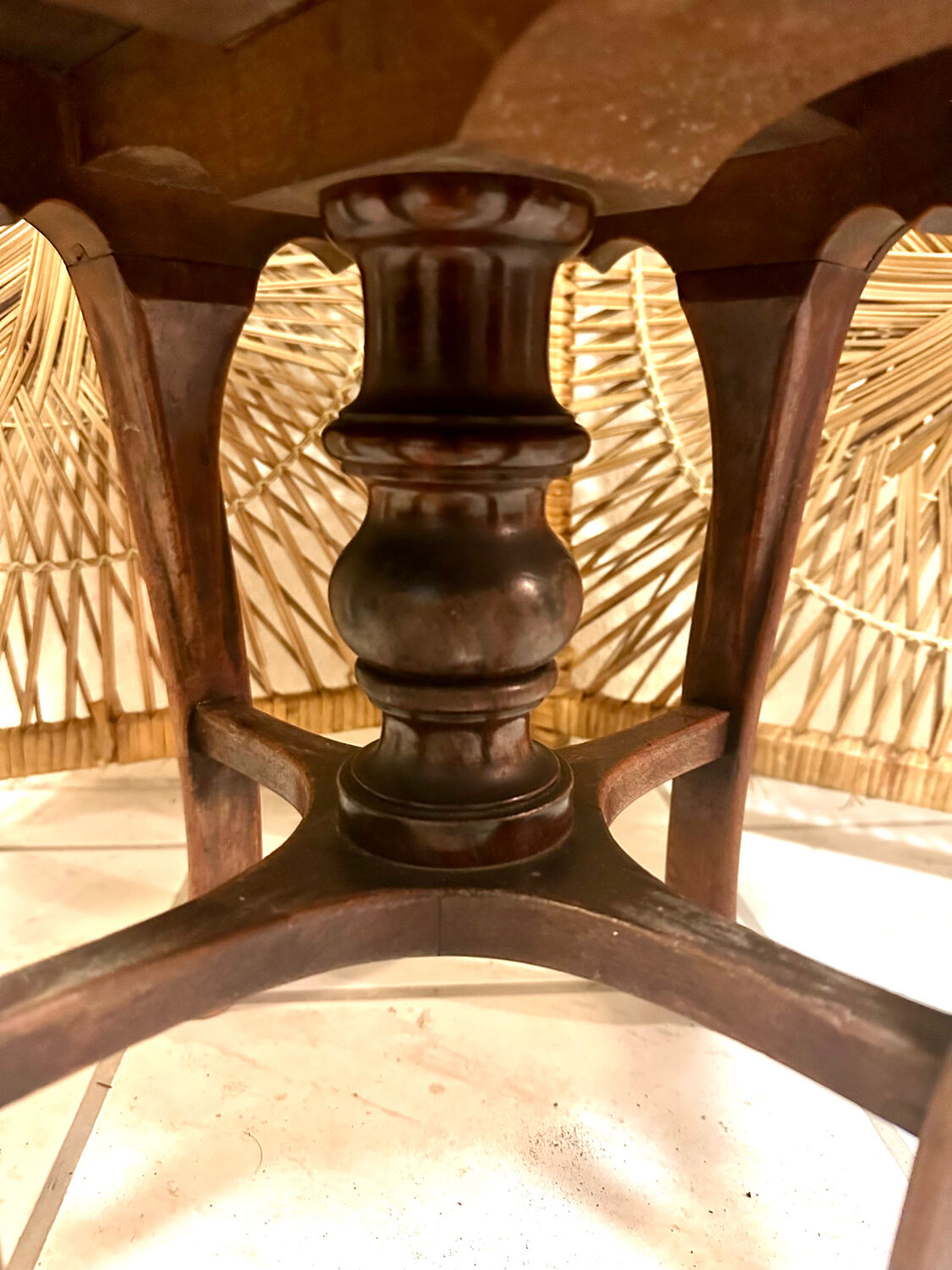 Antique Napoleon III adjustable piano stool and canvas