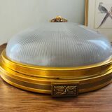 Gilded bronze and glass ceiling light