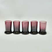 5 Petits Verres A Liqueur Gobelets A Vodka En Verre Soufflé Bullé Prune Biot?