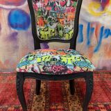 Street art noire chair