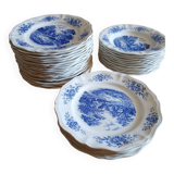 Ensemble 37 assiettes Sarreguemines