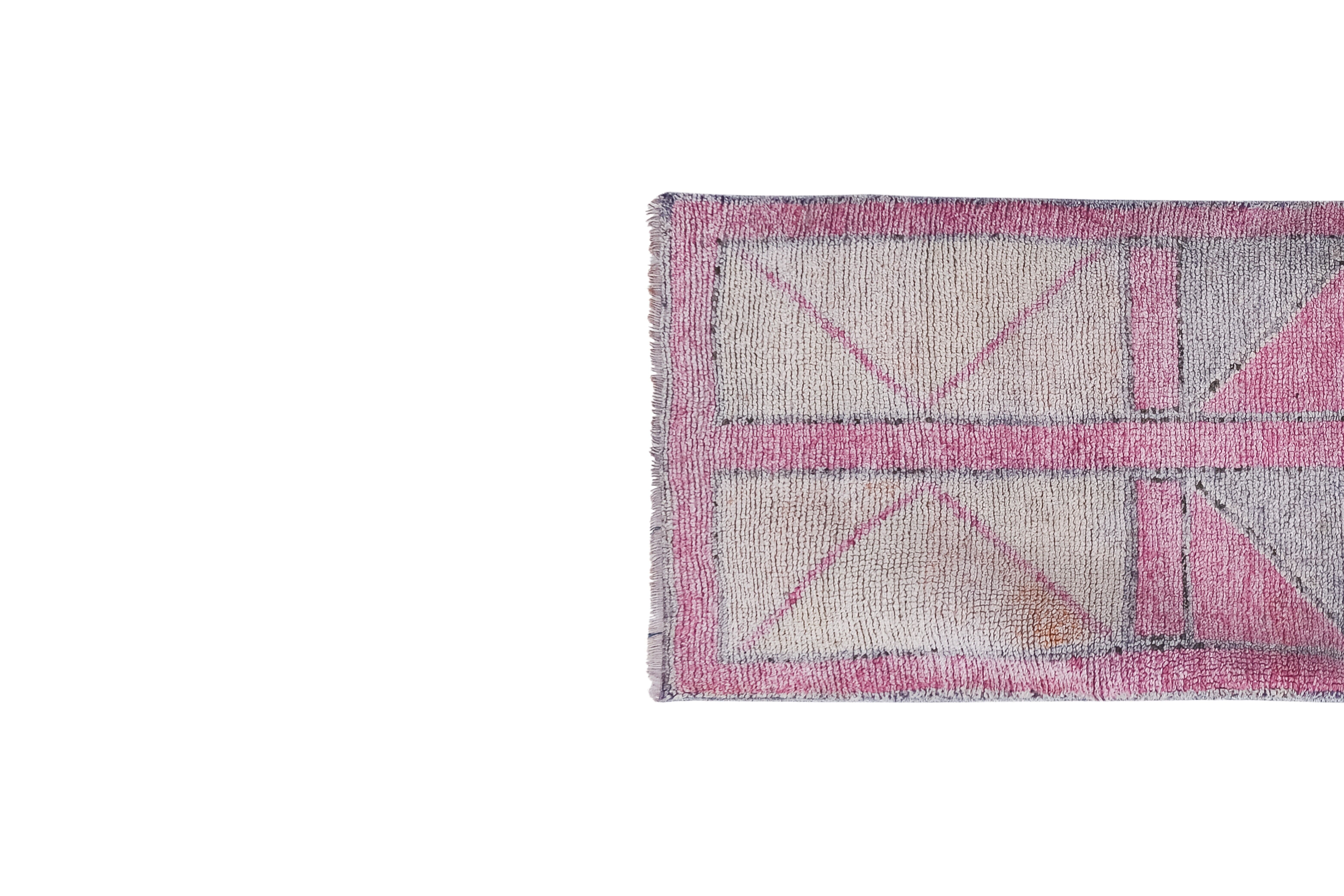 Vintage Turkish rug from Oushak, hand-woven 89x276 cm