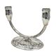 Art Deco two-arm candlestick, silver-plated, 1920s/1930s.