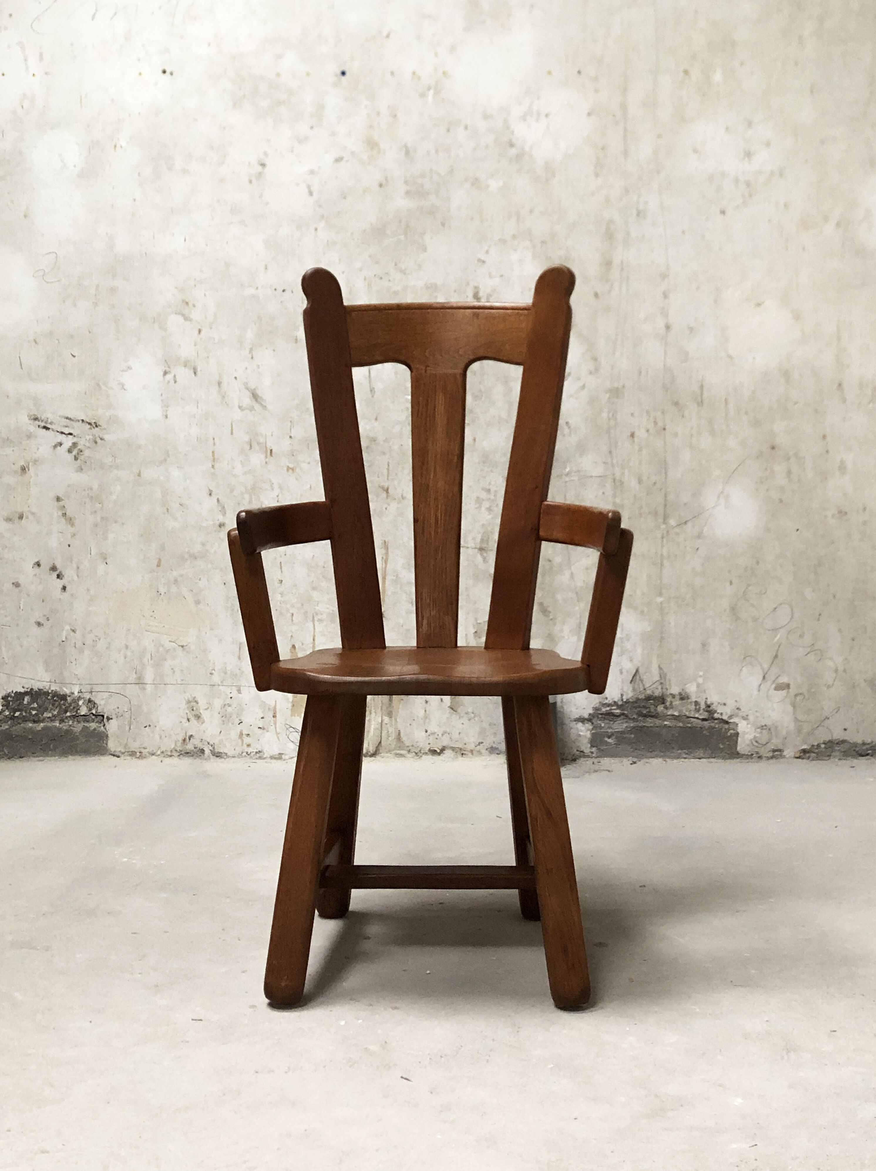 Belgian brutalist vintage armchair