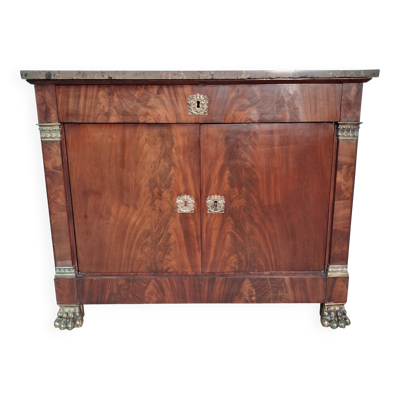 Buffet 2 portes dessus marbre d époque Empire