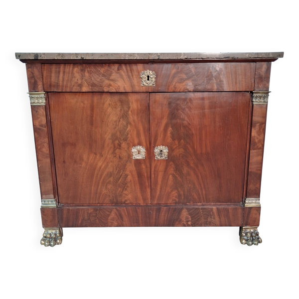 Buffet 2 portes dessus marbre d époque Empire