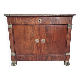 Buffet with 2 doors and marble top from the Empire period.